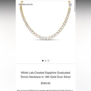 Zales Tennis Necklace